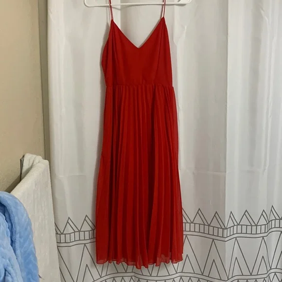 Dresses | Asos Red Midi Dress | Poshmark